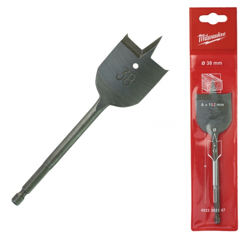 4932363147 Milwaukee Wiert�o do drewna pi�rowe �opatkowe  38x152mm Hex