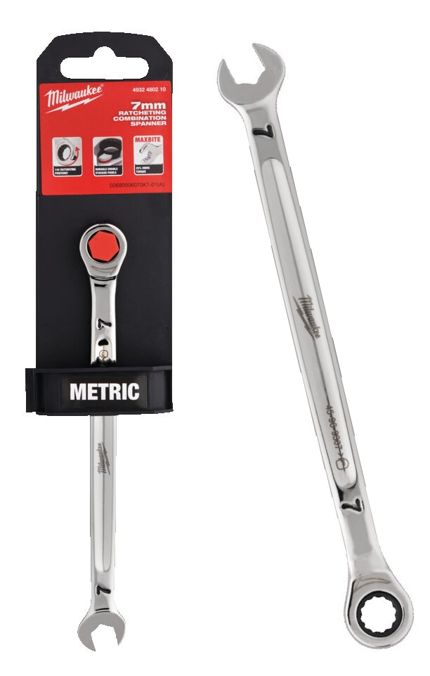 4932480210 Milwaukee Klucz P�asko-Oczkowy z Grzechotk� 7mm 