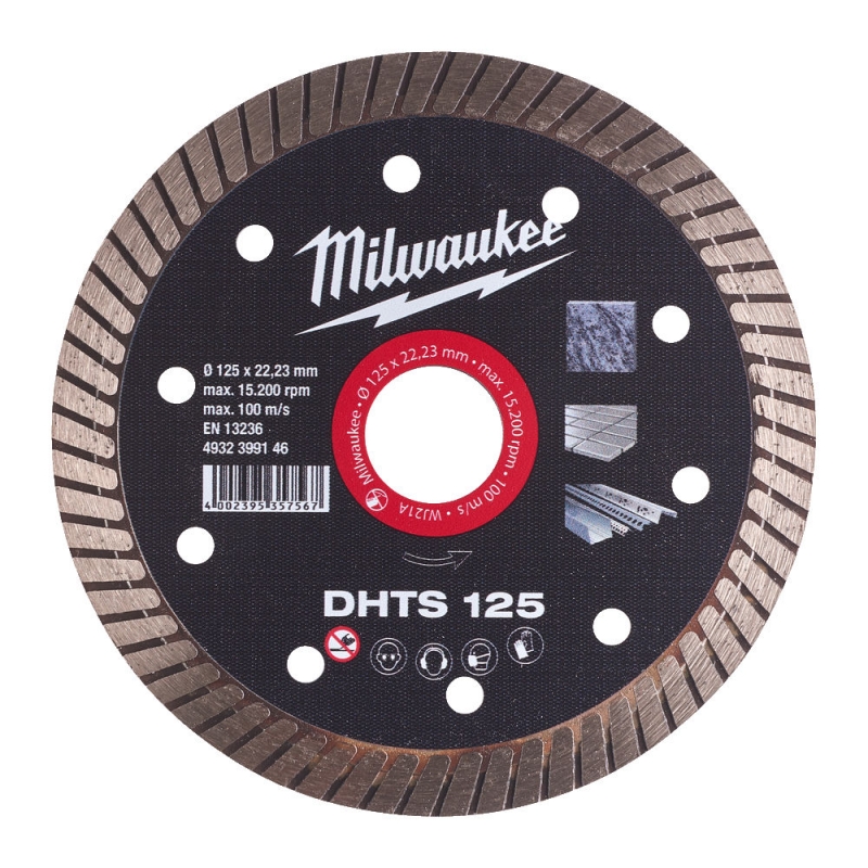 4932399146 Milwaukee Tarcza Diamentowa Turbo Ciągła fi 125 mm DHTS 125