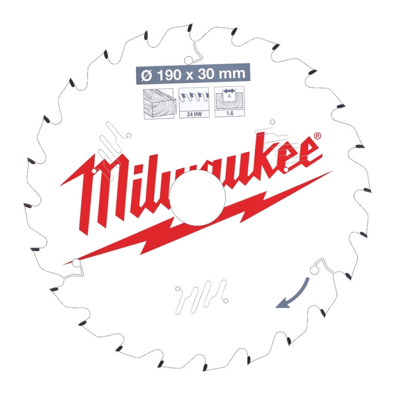 4932471300 Milwaukee Tarcza Tn�ca Widiowa 190mm x 30mm otw�r x 24Z 