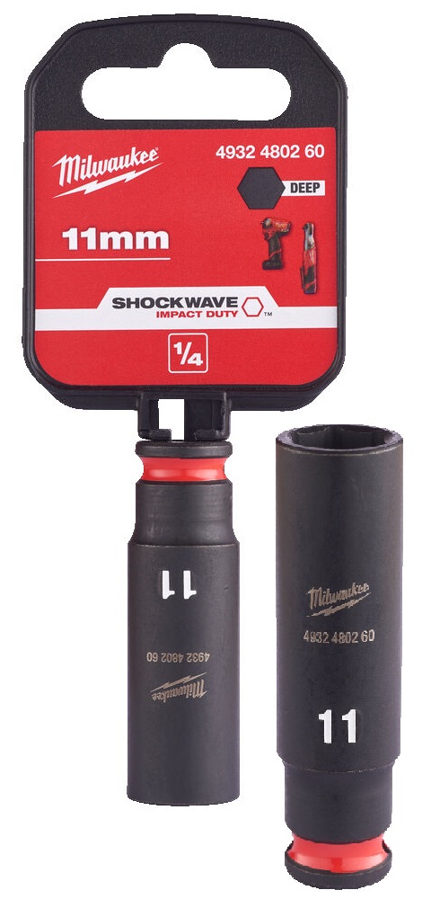 4932480260 Klucz Nasadka udarowa 6-pkt 11mm 1/4 d�uga Milwaukee 