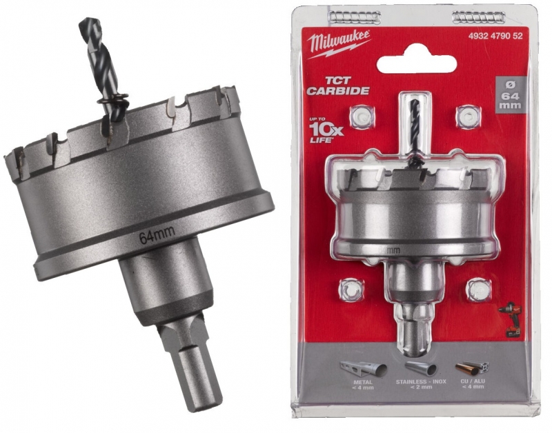 4932479052 Milwaukee Otwornica do stali nierdzewnej metalu 64 mm TCT