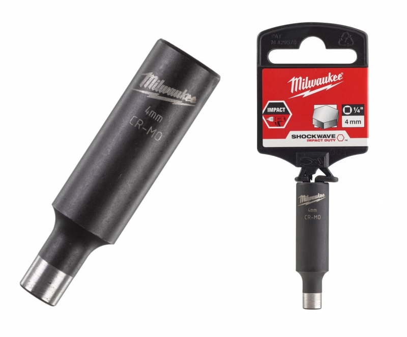 Milwaukee Nasadka Udarowa 4mm D�uga SHOCKWAVE 