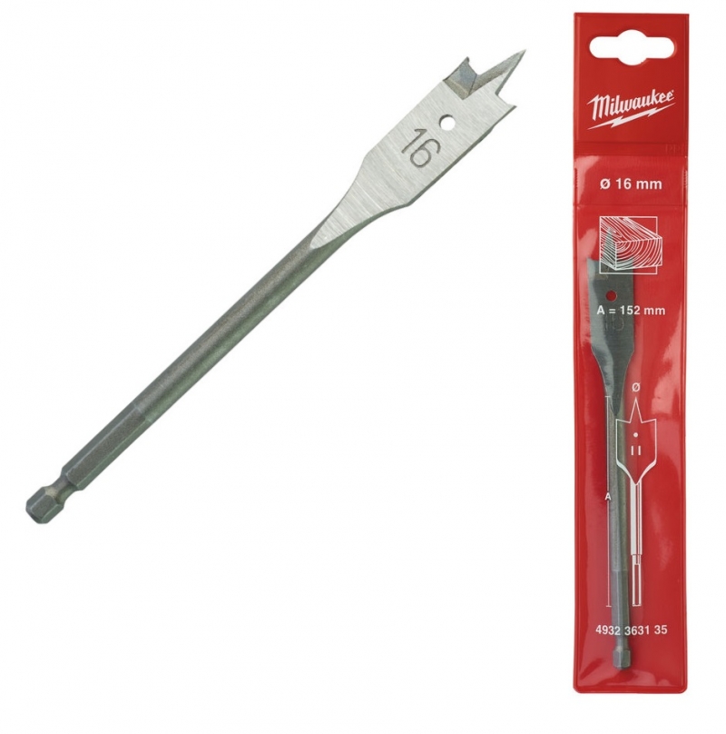 4932363135 Milwaukee Wiert�o do drewna pi�rowe �opatkowe 16x152mm Hex 