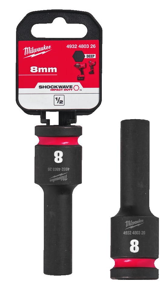 4932480326 Milwaukee Nasadka Udarowa 1/2 8mm Przed�u�ona Impact 