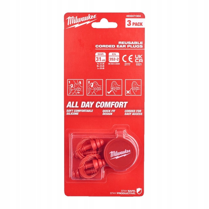 4932471904  WYMIENNE WK�ADKI PRZECIWHA�ASOWE MILWAUKEE 3 PACK 