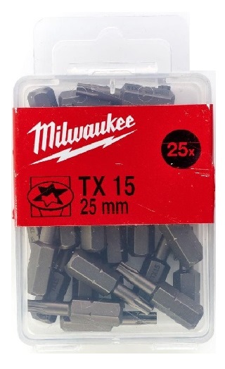  Milwaukee Bit T15x25mm 25szt TORX Paczka