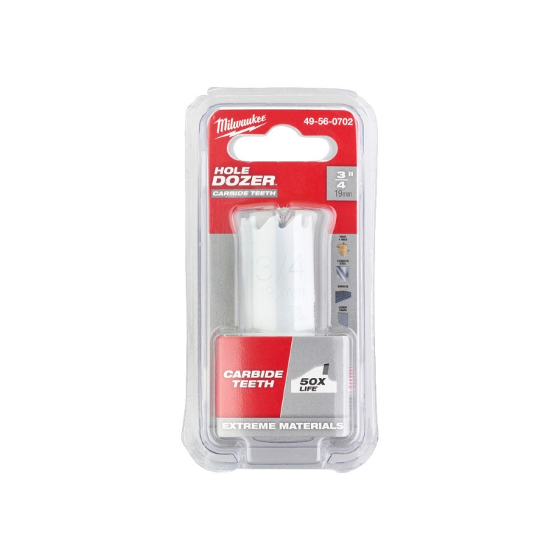 Milwaukee Otwornica z w�glikiem wolframu Carbide 19mm 3/4 Inox 