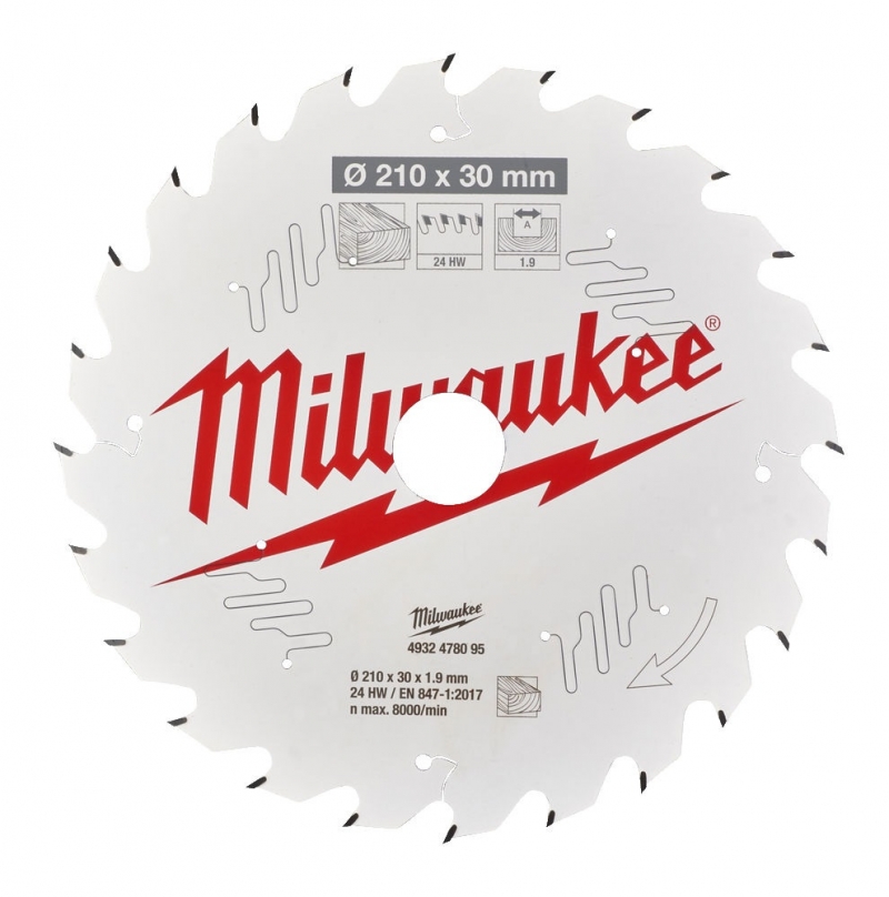 4932478095 Milwaukee Tarcza Tn�ca Widiowa 210mm x 30otw�r x 24Z 