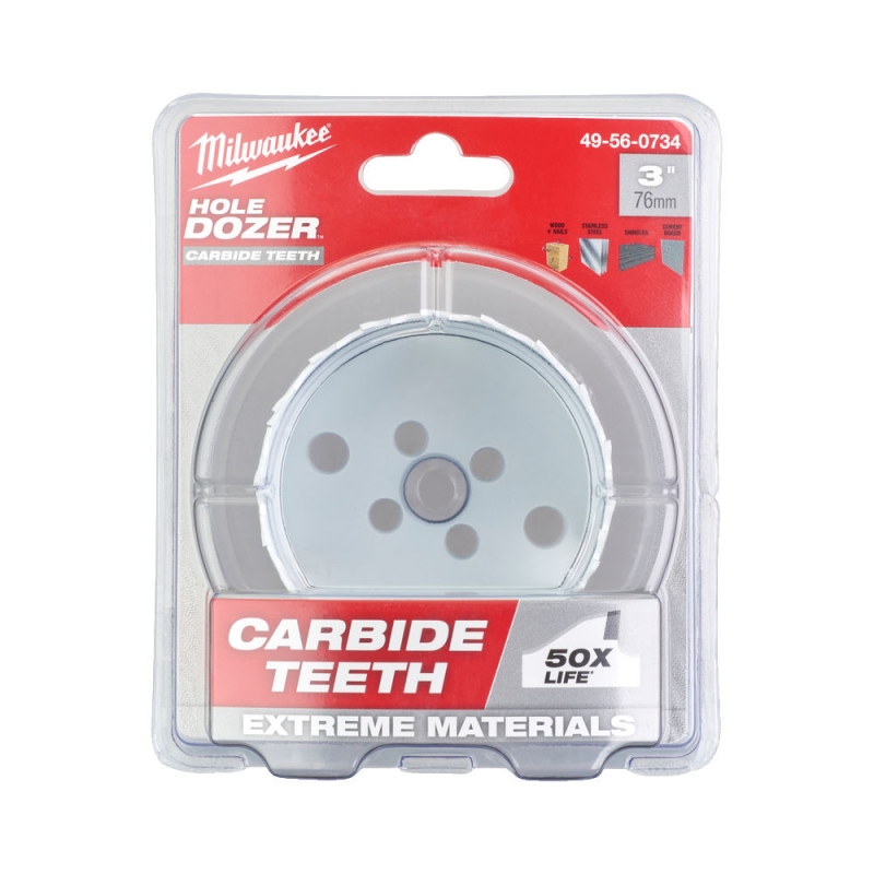 Milwaukee Otwornica z w�glikiem wolframu Carbide 76mm 3 Inox