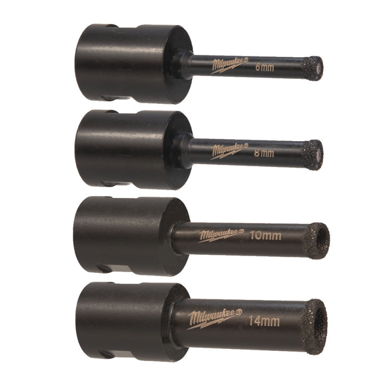 4932471863 Milwaukee Zestaw Wierte� Otwornic Diamentowych do wiercenia 6,8,10,14mm 