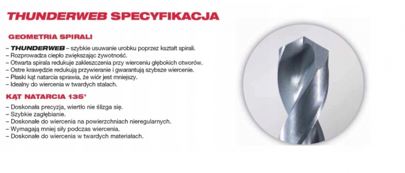 4932493869 Milwaukee Zestaw Wiert�e� Wiert�a do metalu HSS-G 19szt. THUNDERWEB Packout 