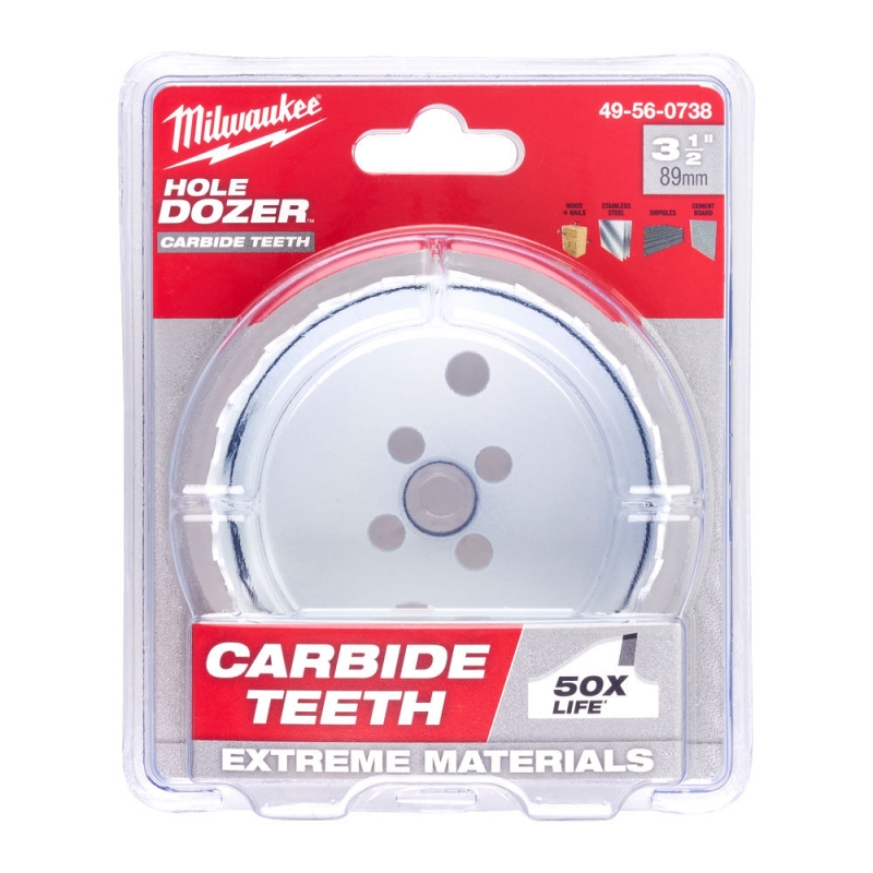 Milwaukee Otwornica z w�glikiem wolframu Carbide 89mm 3 1/2  Inox