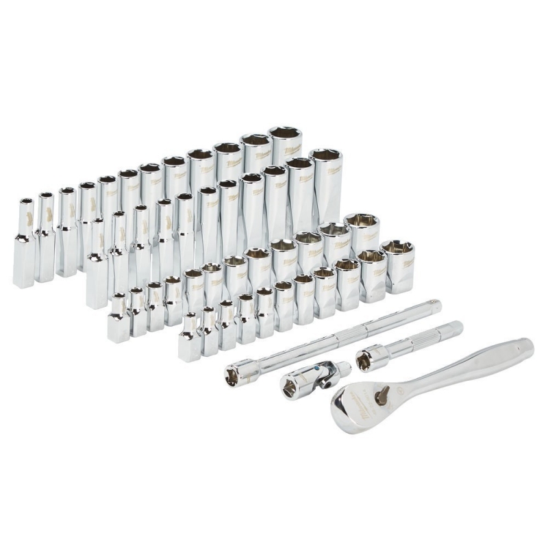 4932464944 Milwaukee Zestaw Nasadek z Grzechotk� 1/4 Metryczne i calowe 50szt 