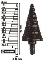 48899340 MILWAUKEE Wiert�o do metalu Sto�kowe Stopniowe 6-40,5mm