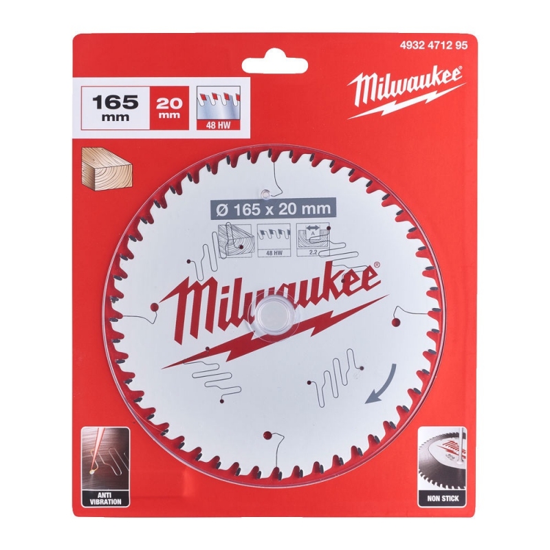 4932471295 Milwaukee Tarcza Tn�ca Widiowa 165mm x 20otw�r x 48Z