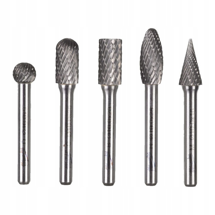 4932493575  Milwaukee Zestaw frez�w trzpieniowych do metalu TCT 6x10mm 5szt z Kobaltem