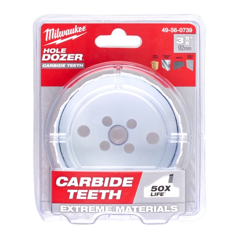 Milwaukee Otwornica z w�glikiem wolframu Carbide 92mm 3 5/8  Inox