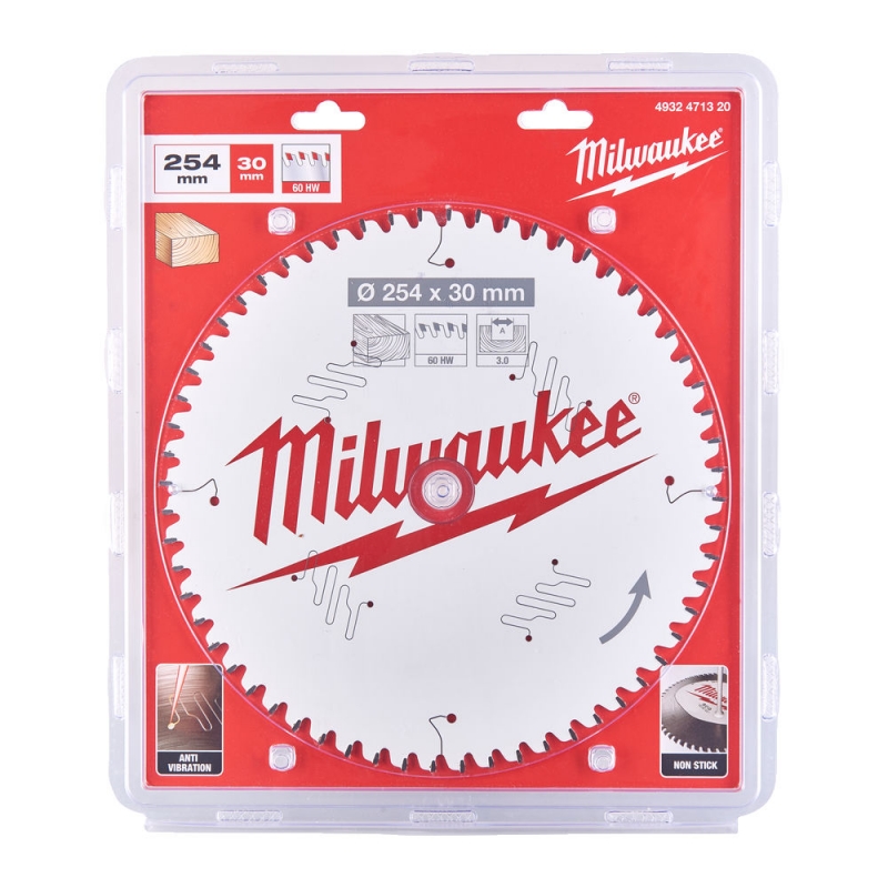 4932471320 Milwaukee Tarcza Tn�ca Widiowa 254mm x 30otw�r x60Z 