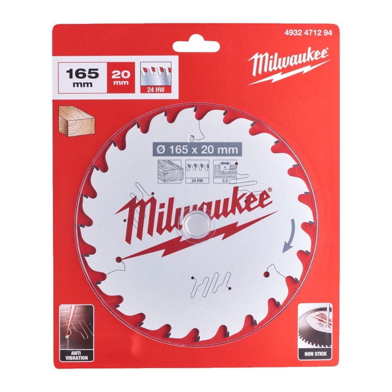 4932471294 Milwaukee Tarcza Tn�ca Widiowa 165mm x 20otw�r x 24Z 