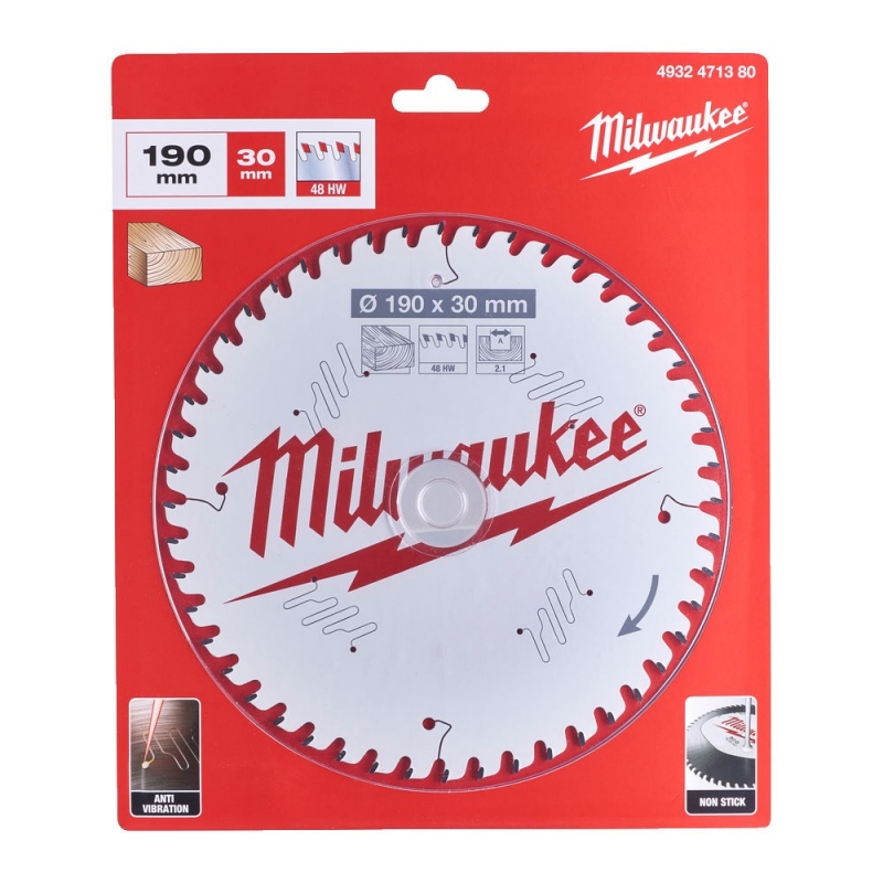 4932471380 Milwaukee Tarcza Tn�ca Widiowa 190mm x 30otw�r x 48Z 