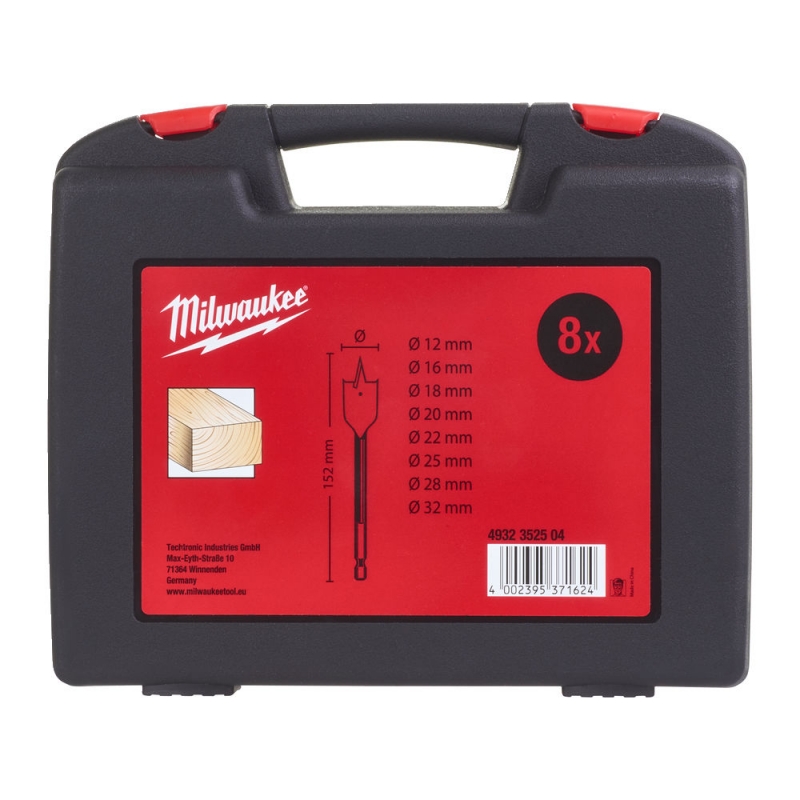 4932352504 MILWAUKEE Zestaw wierte� pi�rowych 8 szt do drewna 12-32mm