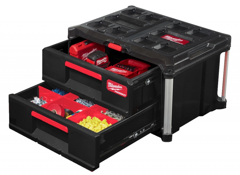 4932472129 Milwaukee Skrzynia Packout z 2 Szufladami
