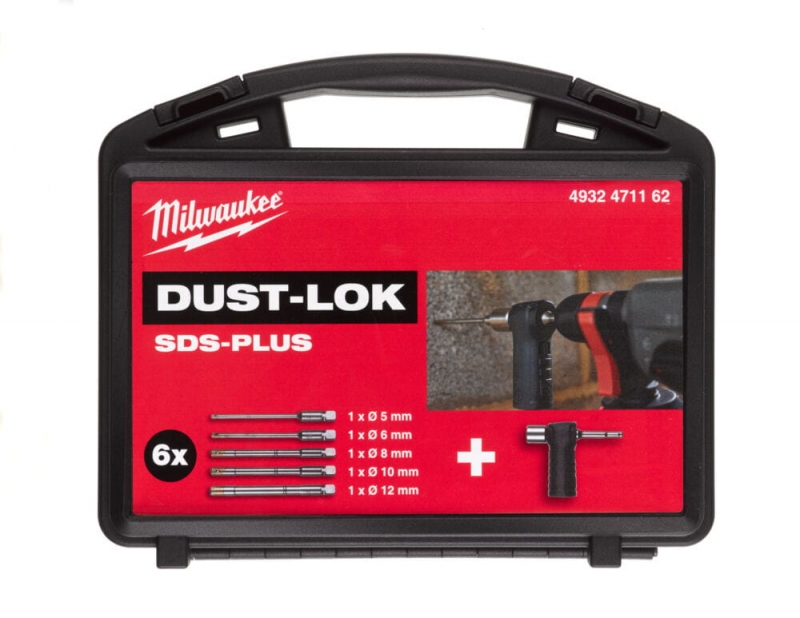 4932471162 MIlwaukee Zestaw Wierte� z Odpyleniem do odkurzacza  5szt z Adapterem 