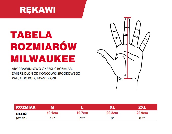 Milwaukee R�kawice Sk�rzane M L XL XXL SMARTSWIPE