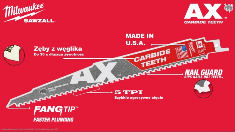 48005227 Brzeszczot do Lisiego Ogonu AX 300x5 Carbide TEETH 