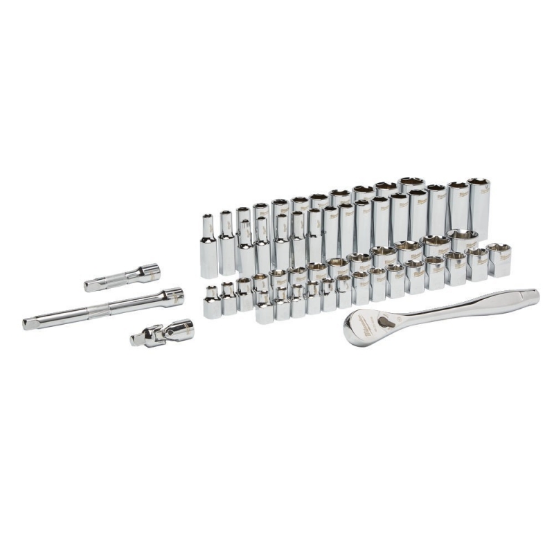 4932464946 Milwaukee Zestaw Nasadek z Grzechotk� 3/8 6-19mm Metryczne i calowe 56szt
