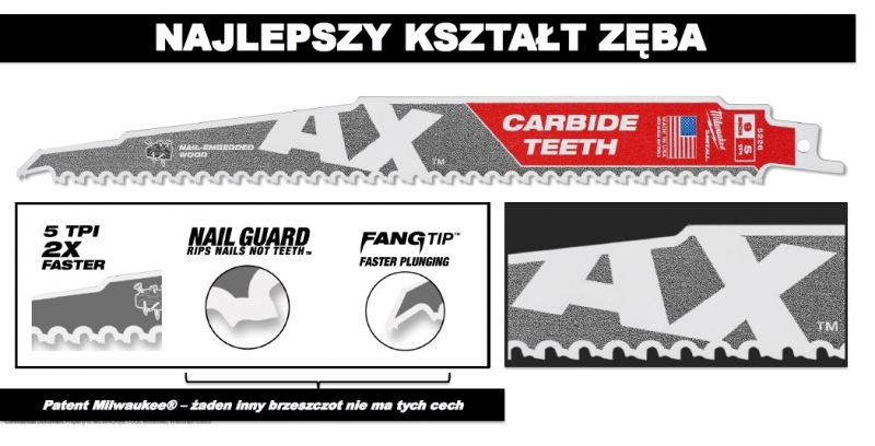 48005227 Brzeszczot do Lisiego Ogonu AX 300x5 Carbide TEETH 