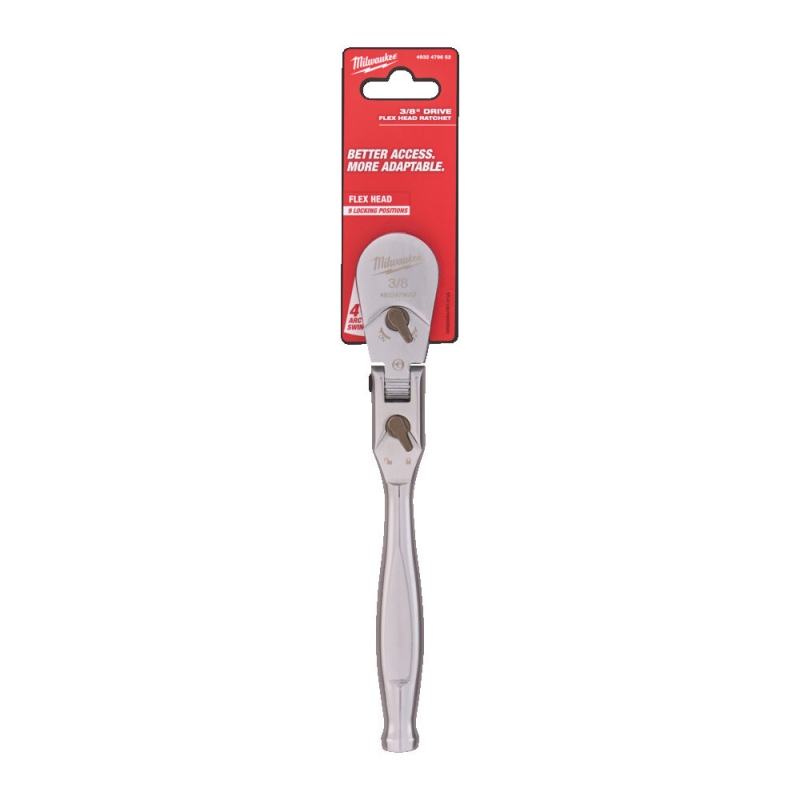 4932479652 Milwaukee Grzechotka z ruchom� g�owic� 3/8 90st  