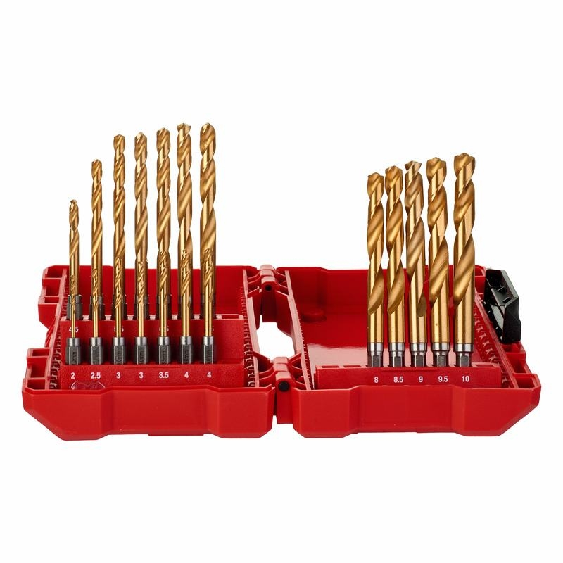 Zestaw Wierte� do metalu 19szt HSS-G do wkretarek IMPACT RED HEX