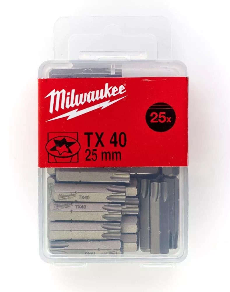 4932399600 Milwaukee Bit T40x25mm 25szt TORX Opakowanie