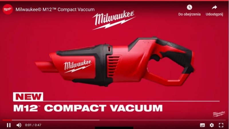 4933448390 Milwaukee Subkompaktowy Odkurzacz M12 HV 