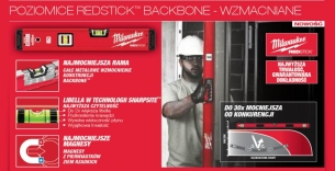 4932459065 Poziomica wzmacniana Magnetyczna 80cm Redstick Backbone 