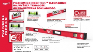 Poziomica wzmacniana 100cm Redstick Backbone 4932459066