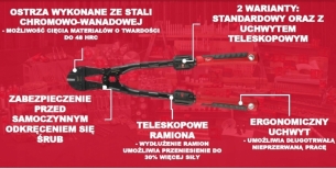 4932464850 No�yce do pr�t�w Teleskopowe 360-450 mm Milwaukee