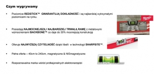 Poziomica wzmacniana 80cm Redstick Backbone