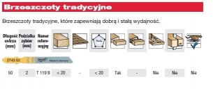 4932274353 Brzeszczoty do drewna chwyt T czyste ci�cie 50/2 mm 5 szt  MILWAUKEE  