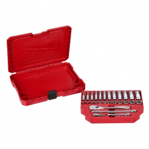 4932464943 Milwaukee Zestaw Nasadek z Grzechotk� 1/4 5-15mm Metryczne 28szt 