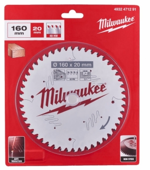 4932471291 Milwaukee Tarcza Tn�ca Widiowa 160mm x 20otw�r x48Z 