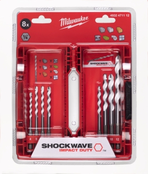 Milwaukee Zestaw Wierte� Uniwersalnych 8szt Hex 1/4  4-12mm