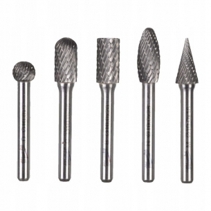 4932493575  Milwaukee Zestaw frez�w trzpieniowych do metalu TCT 6x10mm 5szt z Kobaltem