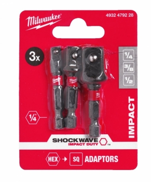 4932479228 Uchwyt adaptery do bit�w Milwaukee 1/2 3/8 1/4 3szt