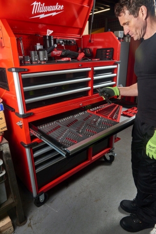 W�zek narz�dziowy stalowy 117cm 10 szuflad Milwaukee  SRC46-1