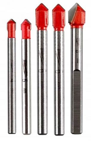4932479948 ZESTAW WIERTE� DO SZK�A P�YTEK CERAMIKI MILWAUKEE  4-8mm 5szt
