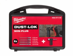 4932471162 MIlwaukee Zestaw Wierte� z Odpyleniem do odkurzacza  5szt z Adapterem 