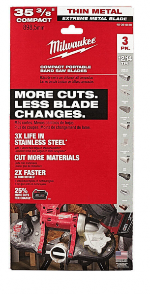 48390619 Brzeszczot bimetalowy Premium do pi�y ta�mowej HD18, 898,52 mm 12/14 TPI (3 szt.) Milwaukee